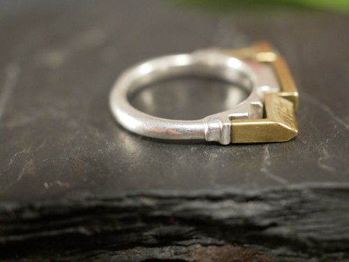 Zauberhafter Silber Ring Teilvergoldet Bicolor Zirkonia Email Blauer Stein - Bild 6 von 12