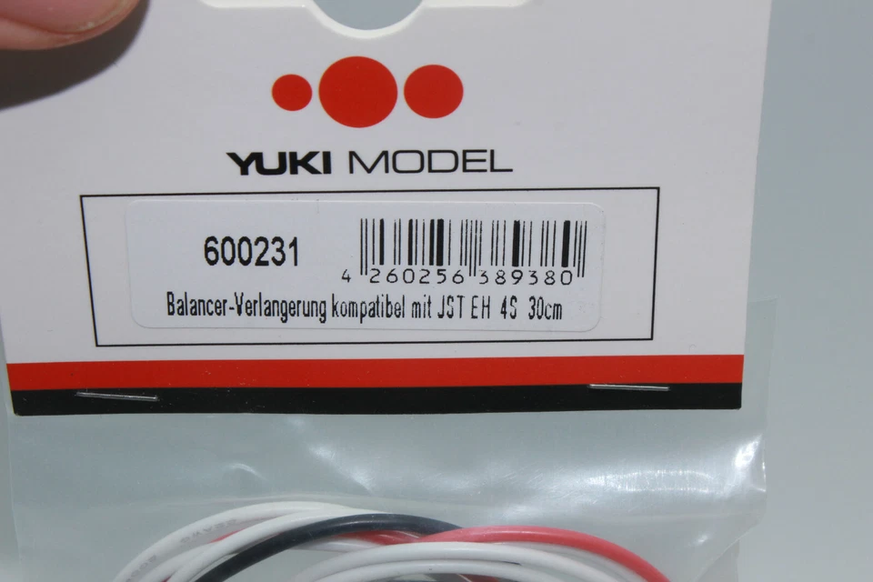 Yuki 600231 Balancer Verlängerung JST EH 4S 30cm Kabel NEU in OVP - Bild 2 von 3