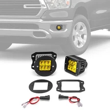 (For 2019-2024 Ram 1500) , Amber LED Bumper Fog Light Lamp Kit