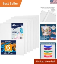 10 oz Primed 16x20 Canvas Panels for Acrylic, Oil, and Watercolor Art Projects