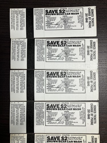 Seattle Supersonics 1986-87 NBA Playoffs Unused Tickets x10  - Picture 7 of 8