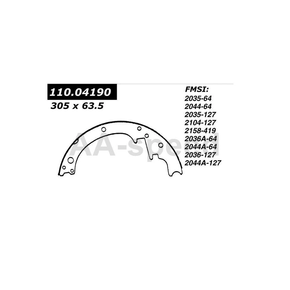 Zapata de freno de tambor delantera trasera para Cadillac Fleetwood 1965 1966 1967 1968 1969 1970 Foto 2 de 4