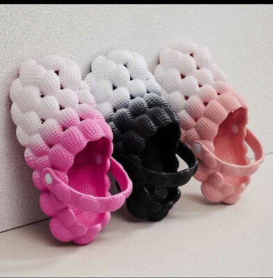 Damen-Sandalen Ombre Bubble CLOGS stilvoll ON GARDEN POOL SLIDERS STRAND SOMMER 