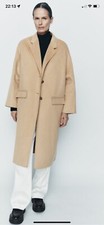Zara Double-faced Wool Blend Coat,bnwt,xs-s,camel, Sold Out