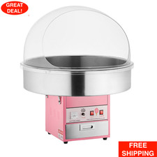 Cotton Candy Machine with 28" Stainless Steel Bowl and Floss Bubble 110V, 1080W