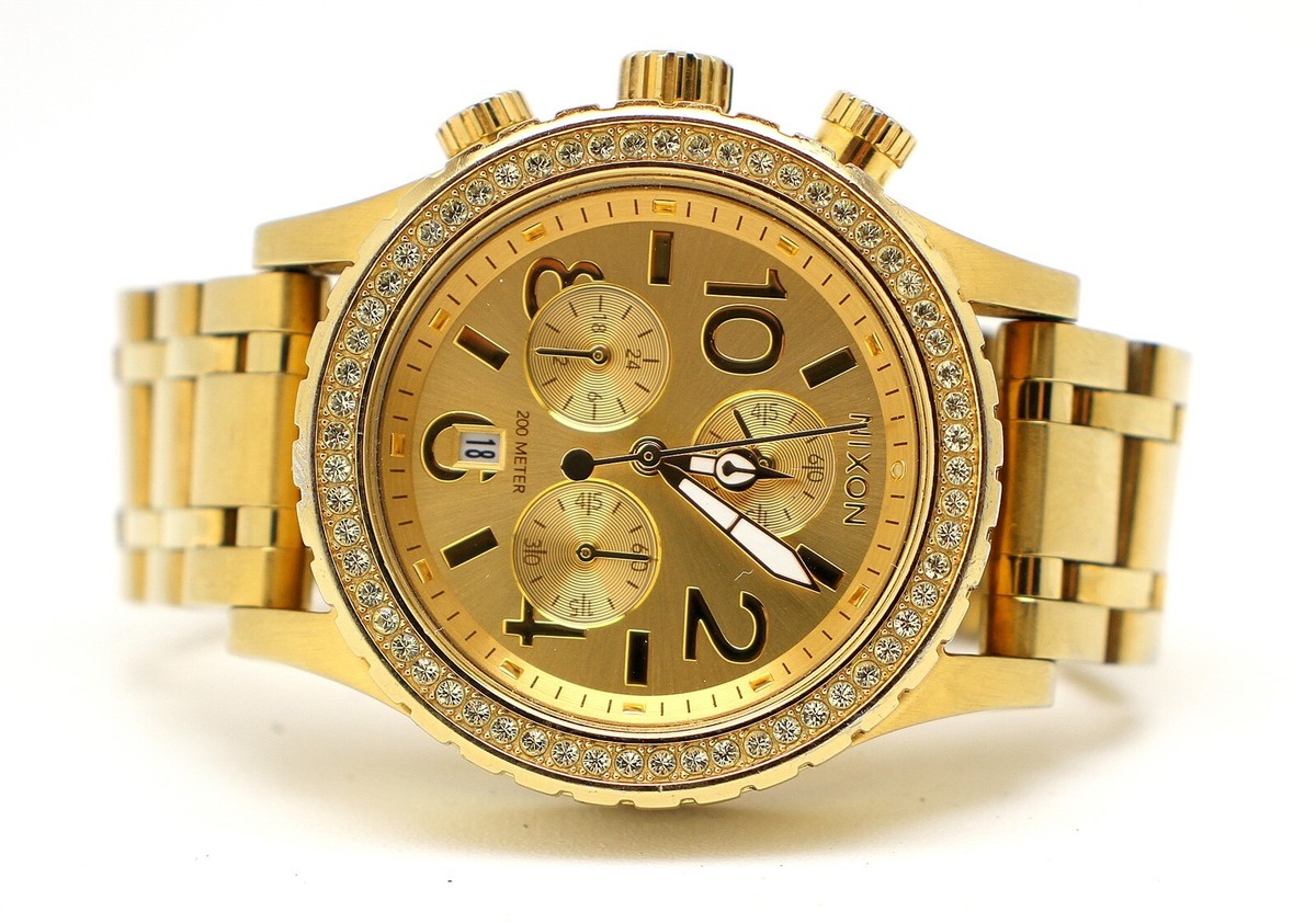 美品 電池新品 NIXON THE38-20 クロノグラフ レディース NIXON Refined The 38-20 Chrono Gold Tone Women's Watch NEEDS
