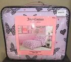 Juicy Couture Lavender w/Leopard Butterflies & Hearts Full Comforter & Shams Set