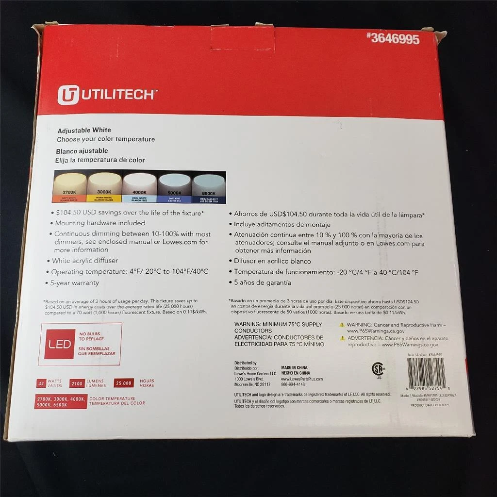 Utilitech flush mount ceiling cheap fixture