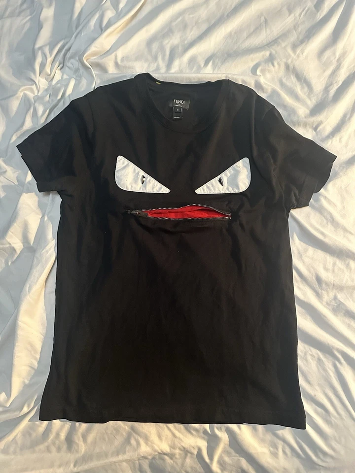 Fendi Eye Zipper T Shirt - Image 2 of 4