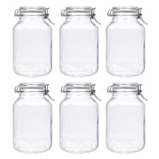 6x 3000 ml Drahtbügelglas Fido Vorratsglas f...
