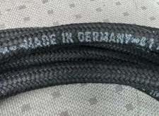 4 Feet New German Continental 7mm Braided Cloth Fuel Hose VW Bug Bus BMW R-90