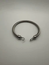 David Yurman 'Buckle Cable' Sterling Silver 5mm Bracelet R $395