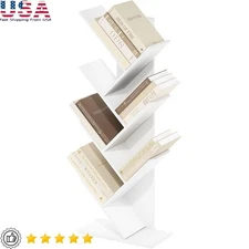 7-Tier Wood Bookcase Display Stand Space Saving Organizer Living Room Office New