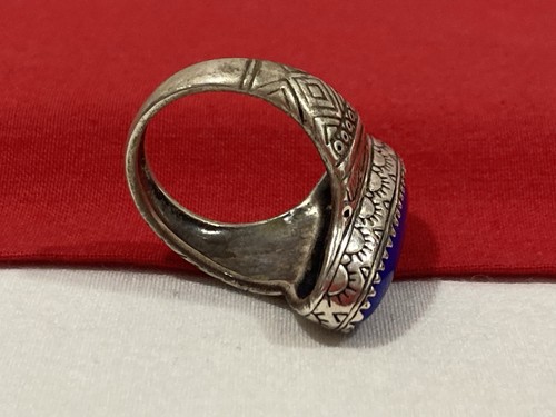 Carolyn Pollack CP Relios Signed Sterling Silver 925 LAPIS LAZULI RING SIZE 8 - Picture 8 of 16