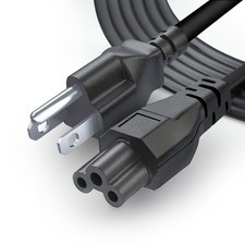 3 Prong AC Laptop Power Cord 5Ft Universal Cable  125V  5FT, Black