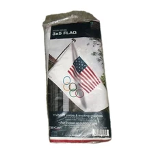 USA Olympics 3x5 Foot Flag Rd White Blue Team Usa America New