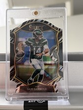 2021 Panini Select - Concourse Sam Darnold #18 Tri-Color Prizm Die-Cut Zebra
