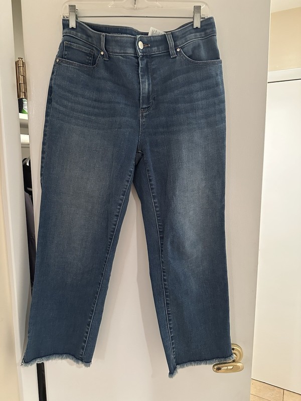 Chico's - Lot of 4 Jeans. Size 1. Blue and White. Excellent condition!