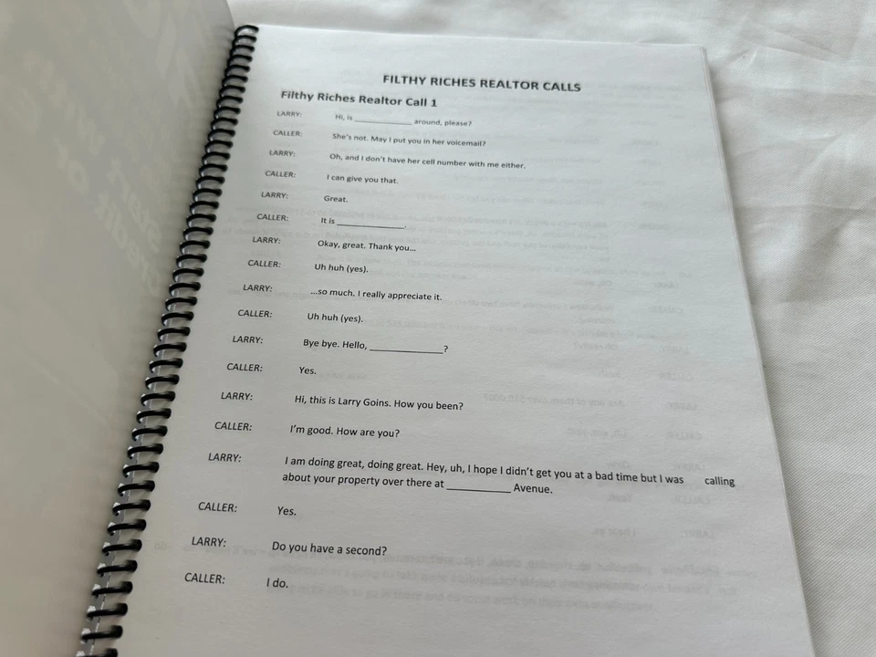 FILTHY RICHES "LIVE" CALLS WITH BUYER & REALTORS BY LARRY GOINS  MANUAL & 2 CDS! - Image 3 of 4
