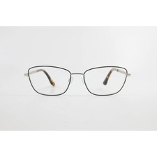 Club Master CM 202227 Black Gold Rectangular Eyeglasses Frames 52-16-135 Twisted