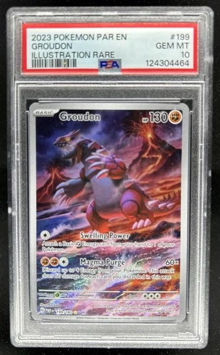 2023 Pokemon SV Paradox Rift Groudon Illustration Rare #199/182 PSA 10 GEM MINT
