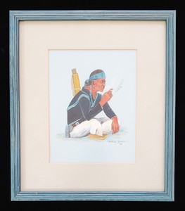 FROM ESTATE: Bahah Zhonie AKA Frank Austin 1963 Navajo Male Original Painting