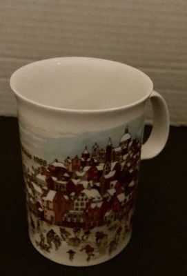 Dunoon Fine Bone China England Mug  Christmas 1988 by Sue Scullard Tea Cup