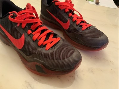 Nike Kobe X 10 Bright Crimson Basketball Shoes Men's Size 12