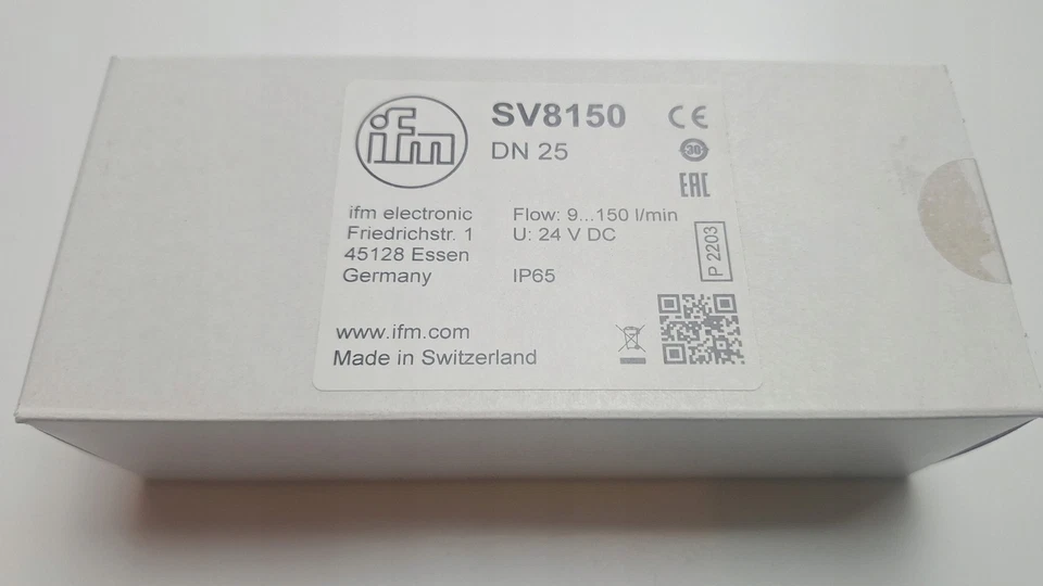 IFM SV8150 Industrial Vortex Flow Meter DN25 G1¼ 9-150L/min 4‑20mA 24V DC - Image 2 of 4