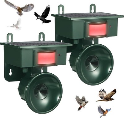 2026 Ultrasonic Bird Repeller Solar Powered Outdoor Motion Activated Bird Pigeon