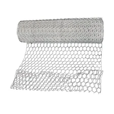 Silver Chicken Wire 24 Inchesx 100 Feet, No-Rust Metal Garden Netting