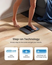 RENPHO Digital Bathroom Scale, 550lb High Capacity, Large 13x11.8in Tempered