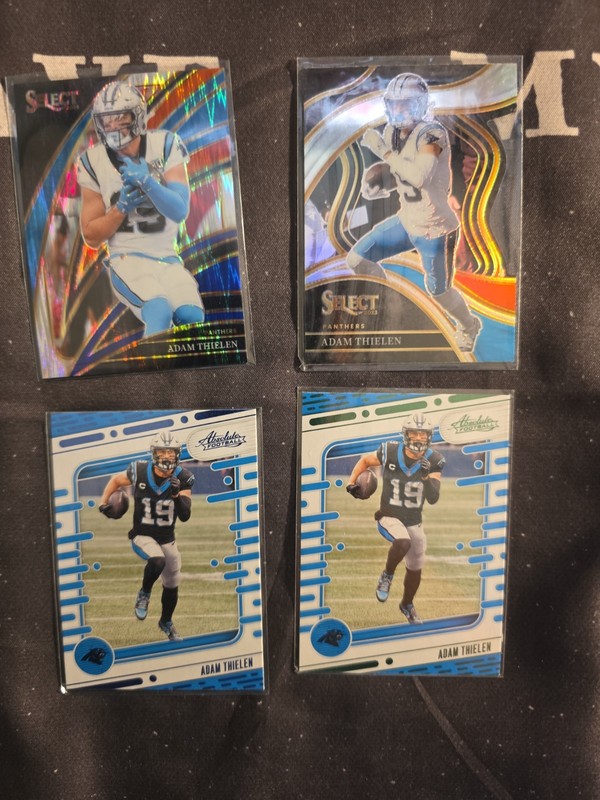 Adam Thielen 4 Card Lot Carolina Panthers  Panini Select/Absolute