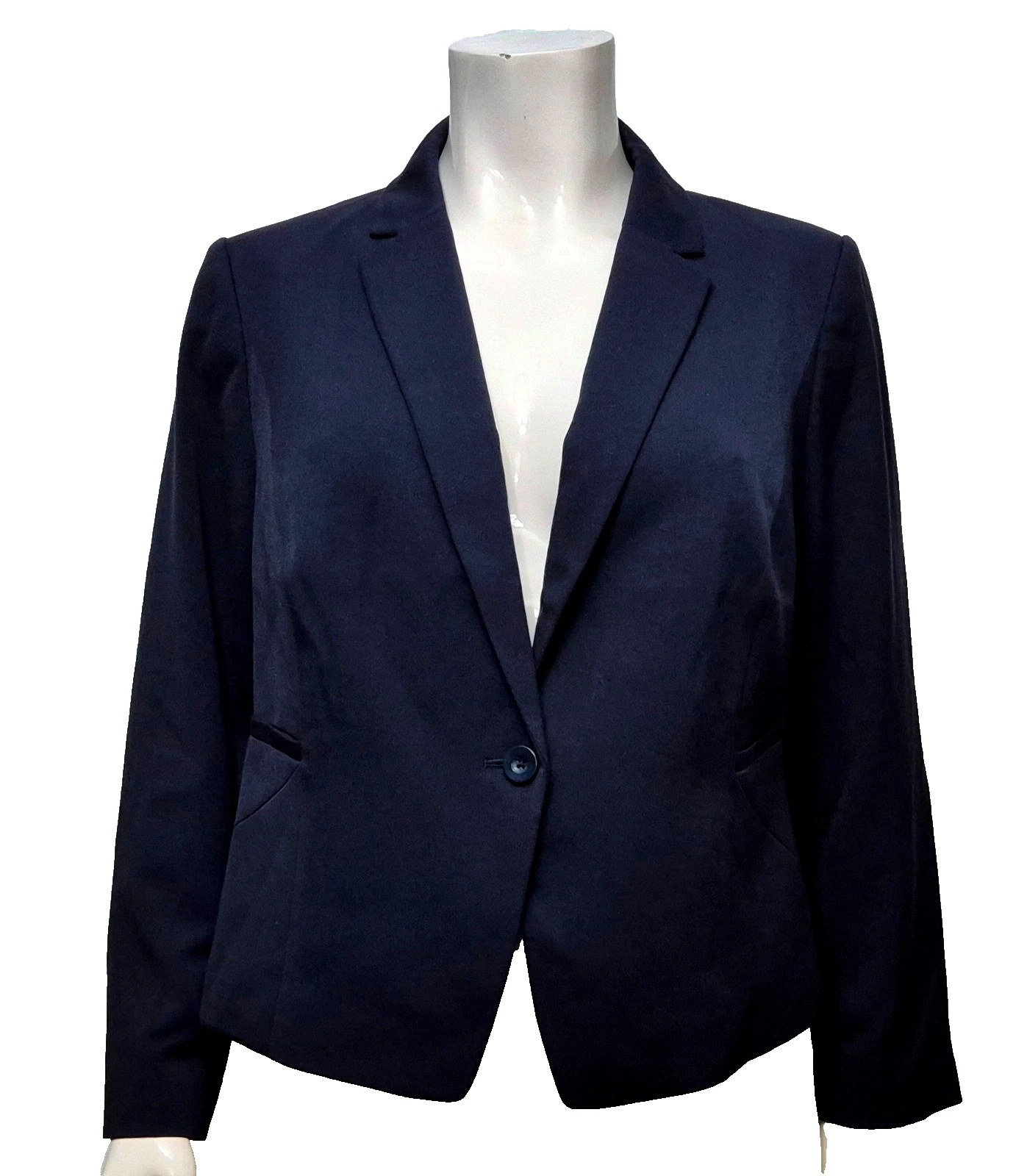 MARKS & SPENCER Womens Lovely Smart Button Up Polyester Navy Blazer UK 24
Opens in a new window or t