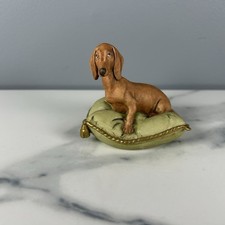 Statuina cane bassotto Cielle Italia vintage su cuscino metà secolo ceramica