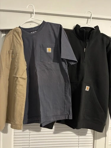 Set Of Three Carhartt Quarterzip And Shirts video thumbnail