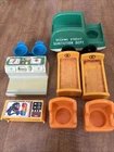 Vintage Fisher Price Little People Sesame Street Beds Lunch Counter And tv