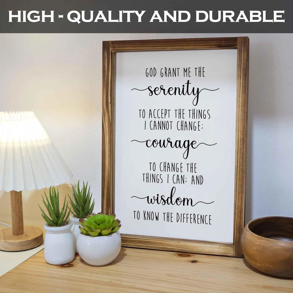 Serenity Prayer Sign 11x16 - Christian Wall Art, Rustic Bedroom Decor, God Gr... - Image 4 of 4