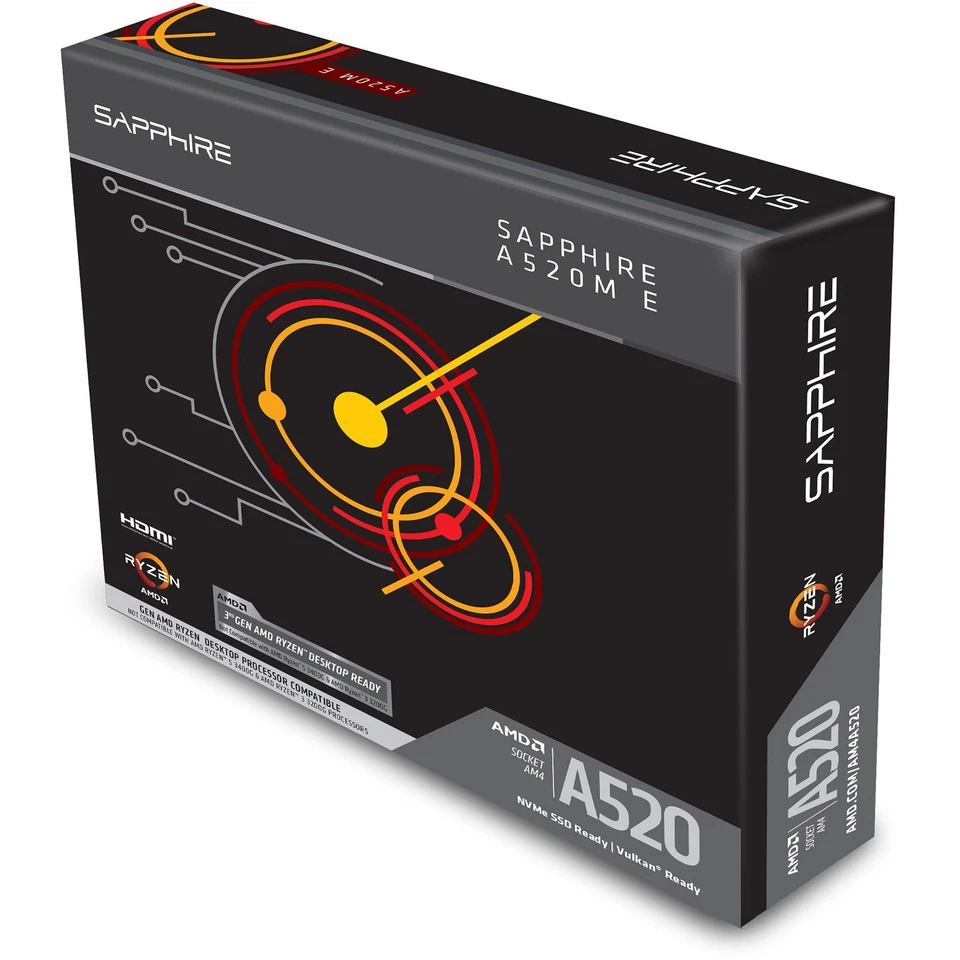 SAPPHIRE A520M-E, Mainboard, Sockel AM4 - Bild 2 von 4