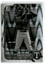 2022 BOWMAN DRAFT CHROME BLACK & WHITE DANYER CUEVA RANGERS #BDC-148