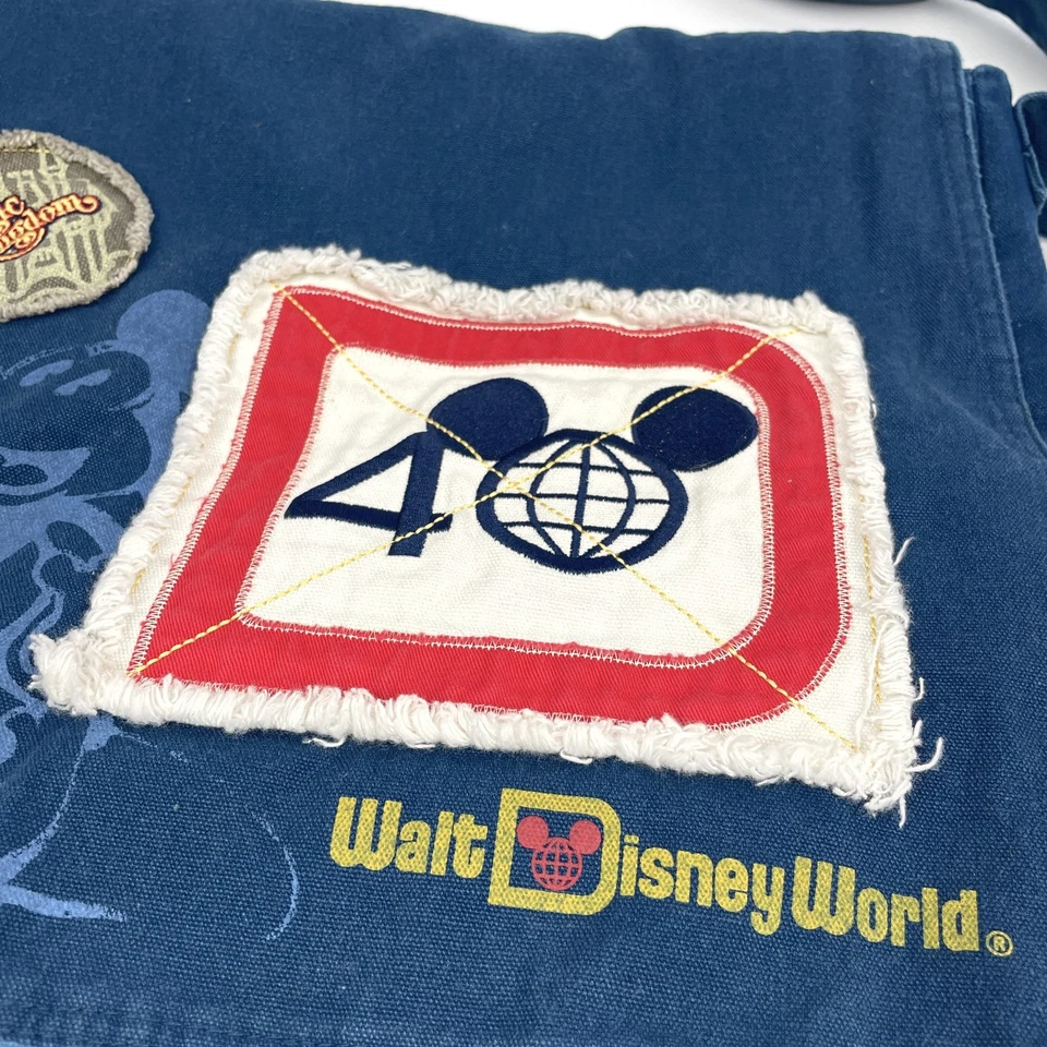 Bolso Mensajero Walt Disney World WDW 40 Aniversario Mickey Mouse Azul Denim Foto 3 de 4