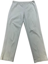 Eileen Fisher Women Straight-Leg Casual Trousers Elastic Waist Sz XS Light Beige