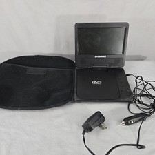 Sylvania SDVD7040B 7  LCD Portable DVD Player CD swivel Screen w/case Works