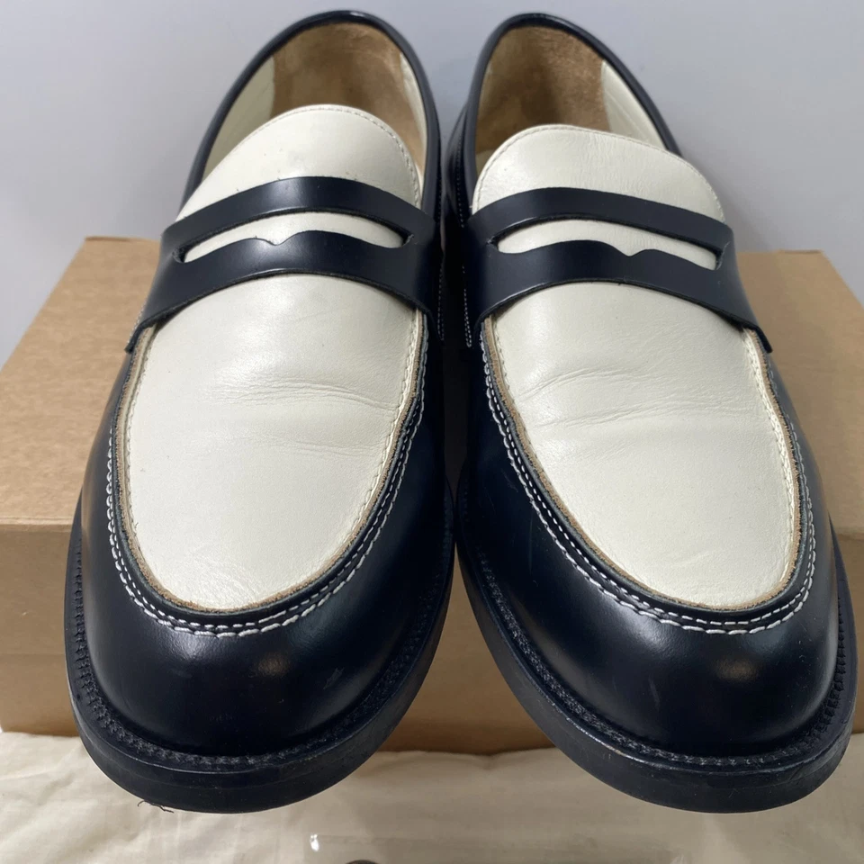 Mocasines Penny en blanco y negro Duke + Dexter Wilde Talla US 12.5-13 UK Talla 12 +Caja Foto 3 de 4