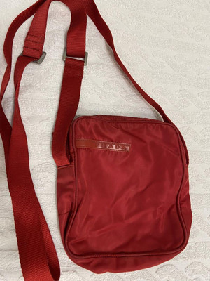 Prada Sport Red Nylon Shoulder BagVersatileItaly MadeExcellent