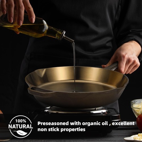 Heirloom Mirror Polished Cast Iron Skillet Pan 12 2.0 Wall Height 2.7 L - Picture 5 of 6