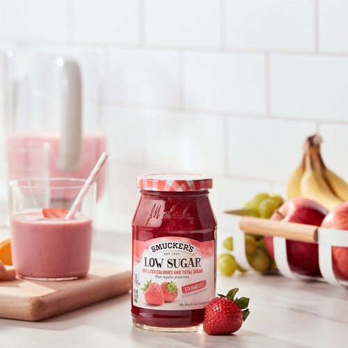 Smuckers Reduced Sugar, Strawberry Preserves, Low Sugar, 15.5oz (2 Pack) - Afbeelding 3 van 10