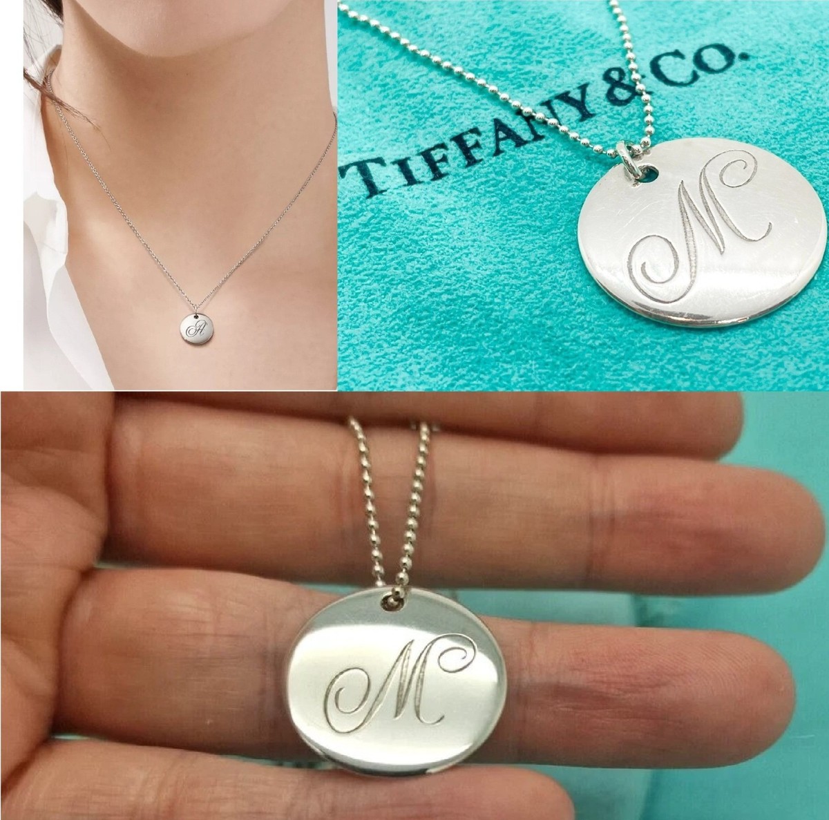 Tiffany & Co. イニシャル 'm' ネックレス Sterling Silver TIFFANY & CO. Initial 