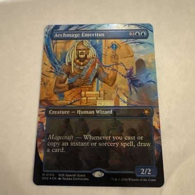 Archmage Emeritus (Borderless) [Secrets of Strixhaven Special Guests] Foil Near