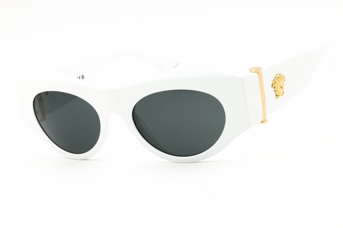 Versace VE4477U 545987 White/Dark Gray 52-19-135 Sunglasses New Authentic